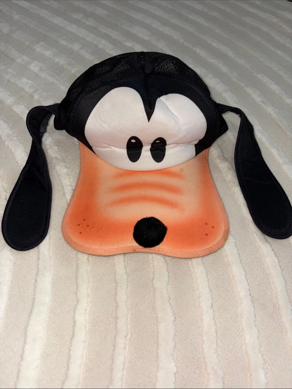 Vintage Disney Goofy Plush Character Hat - Black, Orange, White
